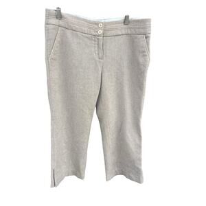 Y2k Vintage Windsor Women's Tan Wool Blend Capri Pants Size 7 Lined Pockets
